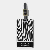 Moderne Afrikaanse bergzebra-printpatroon Bagagelabel (Voorkant verticaal)