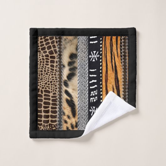 Moderne Afrikaanse dierlijke motif digitale afdruk Bad Handdoek (Wasdoekje)