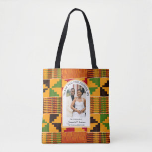 Moderne Afrikaanse Ghanese Kente TROUW Feestgunst Tote Bag