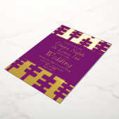 Moderne Afrikaanse grens Ankara geperst Folie Uitnodiging (Gedraaid)