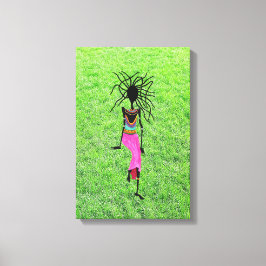 Moderne Afrikaanse kunst, Geweldige vrouwelijke kr Canvas Afdruk