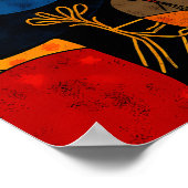 Moderne Afrikaanse kunst Poster (Hoek)