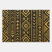 Moderne Afrikaanse Mudcloth Geïnspireerd Inpakpapier Vel (Voorkant 2)