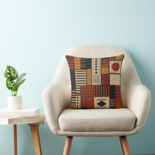 Moderne Afrikaanse Mudcloth Sherpa-deken Decoratie Kussen
