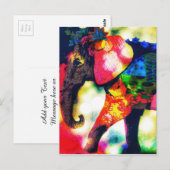 Moderne Afrikaanse olifant Pop kunst hedendaags Briefkaart (Voorkant / Achterkant)