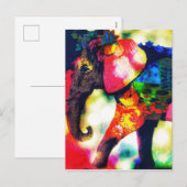 Moderne Afrikaanse olifant Pop kunst hedendaags Feestdagenkaart (Voorkant / Achterkant)