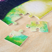 Moderne Afrikaanse olifant Pop kunst hedendaags Legpuzzel (Zijkant)