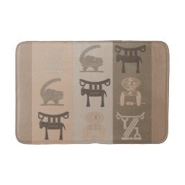 Moderne Afrikaanse ornamenten en symbolen Badmat
