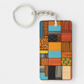 Moderne Afrikaanse Print Kleurrijk Sleutelhanger (Voorkant)