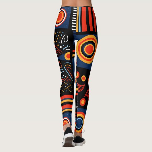 Moderne Afrikaanse print Leggings (Achterkant)
