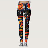 Moderne Afrikaanse print Leggings (Voorkant)