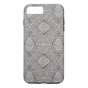 Moderne Afrikaanse ribben, grijze leder Case-Mate iPhone Case