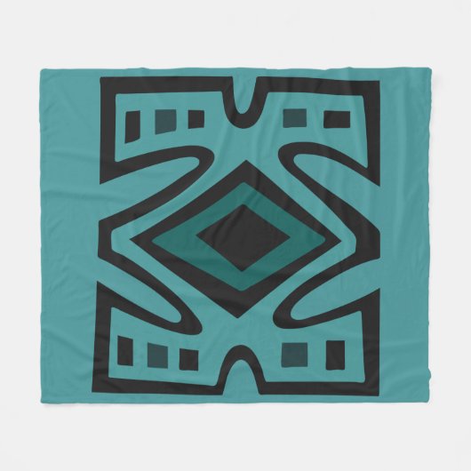 moderne afrikaanse stammenpatronen fleece deken (Voorkant (Horizontaal))