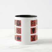 Moderne Afrikaanse symbool- en motiefkunst Mok (Midden)