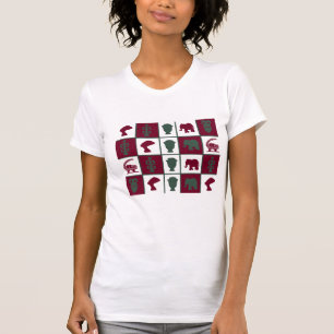 Moderne Afrikaanse symbool- en motiefkunst T-shirt