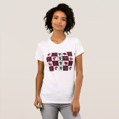 Moderne Afrikaanse symbool- en motiefkunst T-shirt (Voorkant volledig)