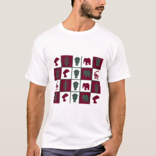Moderne Afrikaanse symbool- en motiefkunst T-shirt