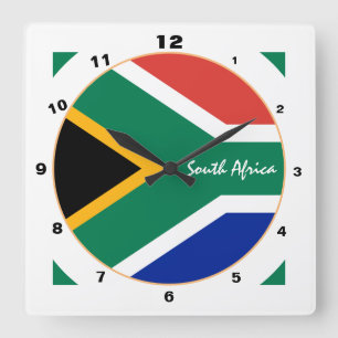 Moderne Afrikaanse vlag, Zuid-Afrika thuis / ontwe Vierkante Klok