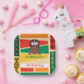 Moderne Afro-Amerikaanse meisjes Verjaardagsfeest Papieren Bordje (Feest)