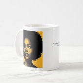 Moderne Afro Portret Pop Art Design Koffiemok (Voorkant links)