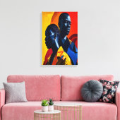 Moderne Afrocentrische Abstracte Kunst Canvas Afdruk (Insitu (Woonkamer))