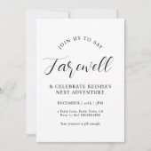 Moderne afscheidsfeest verhuizen weg gaan feest kaart (Voorkant)