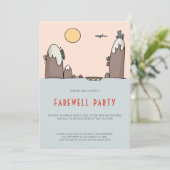 Moderne afscheidsfeestje kaart (Staand voorkant)