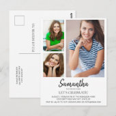 Moderne afscheidspartij voor universiteit Kofferfe Briefkaart (Voorkant / Achterkant)