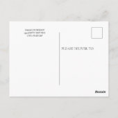 Moderne afscheidspartij voor universiteit Kofferfe Briefkaart (Achterkant)
