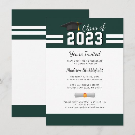 Moderne Afsluiting 2025 Afsluitfeest Kaart (Voorkant / Achterkant)