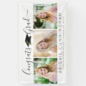 Moderne Afsluiting 3 Foto's Script Wit Zwart Spandoek (Verticaal)