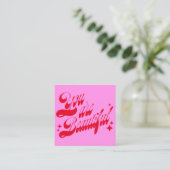 Moderne Afspraak Herinnering, Roze Sterren Afsprakenkaartje (Staand voorkant)