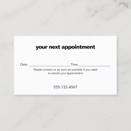 Moderne Afspraakherinnering Afsprakenkaartje (Achterkant)