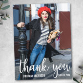 Moderne Afstudeer Dank Je Wel Afgestudeerde Foto Briefkaart