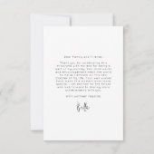 Moderne afstudeer handgeschreven script foto bedankkaart (Achterkant)