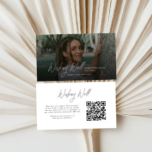 Moderne afstudeer QR-code wensput Informatiekaartje