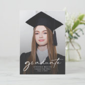 Moderne Afstudeer Script Foto Afstuderen Kaart (Staand voorkant)