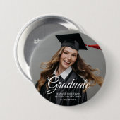 Moderne Afstudeer Script Klassieke Eenvoudige Aang Ronde Button 7,6 Cm (Voorkant /achterkant)