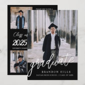 Moderne Afstudeer Uitnodiging 2025, Afstudeer (Voorkant / Achterkant)