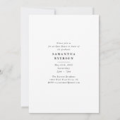 Moderne afstudeeraankondiging & uitnodiging (Achterkant)