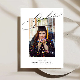 Moderne afstudeeraankondiging & uitnodiging