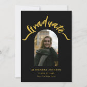 Moderne Afstudeerboog Foto Afstuderen Aankondiging (Voorkant)