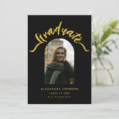Moderne Afstudeerboog Foto Afstuderen Aankondiging (Staand voorkant)