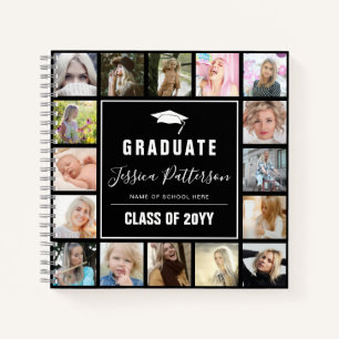 Moderne afstudeercadeau 17 foto collage geschenk g notitieboek