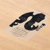 Moderne afstudeerceremonie met strik acryl uitnodigingen (Laagn)