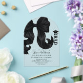 Moderne afstudeerceremonie met strik acryl uitnodigingen (Insitu (Huwelijk))