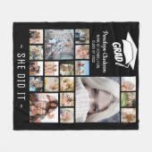 Moderne AFSTUDEERDER 13x foto collage Afstuderen G Fleece Deken (Voorkant (Horizontaal))
