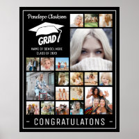 Moderne AFSTUDEERDER 13x fotocollage Graduation Pa