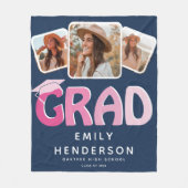 Moderne AFSTUDEERDER 3 x Foto Collage Afstuderen G Fleece Deken (Voorkant)