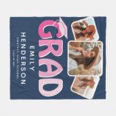 Moderne AFSTUDEERDER 3 x Foto Collage Afstuderen G Fleece Deken (Voorkant (Horizontaal))